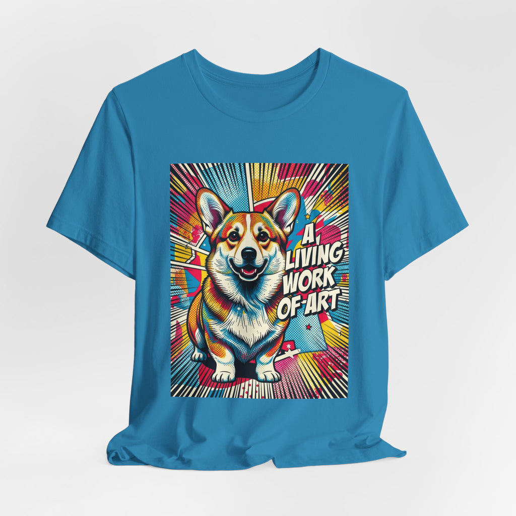 Corgi T Shirt | Living Work of Art Collection | Pop Art