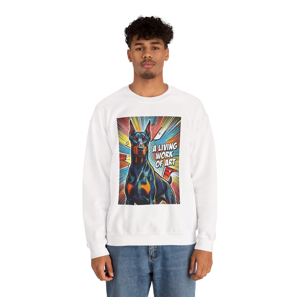 Doberman Pinscher Sweatshirt | Living Work of Art Collection | Pop Art