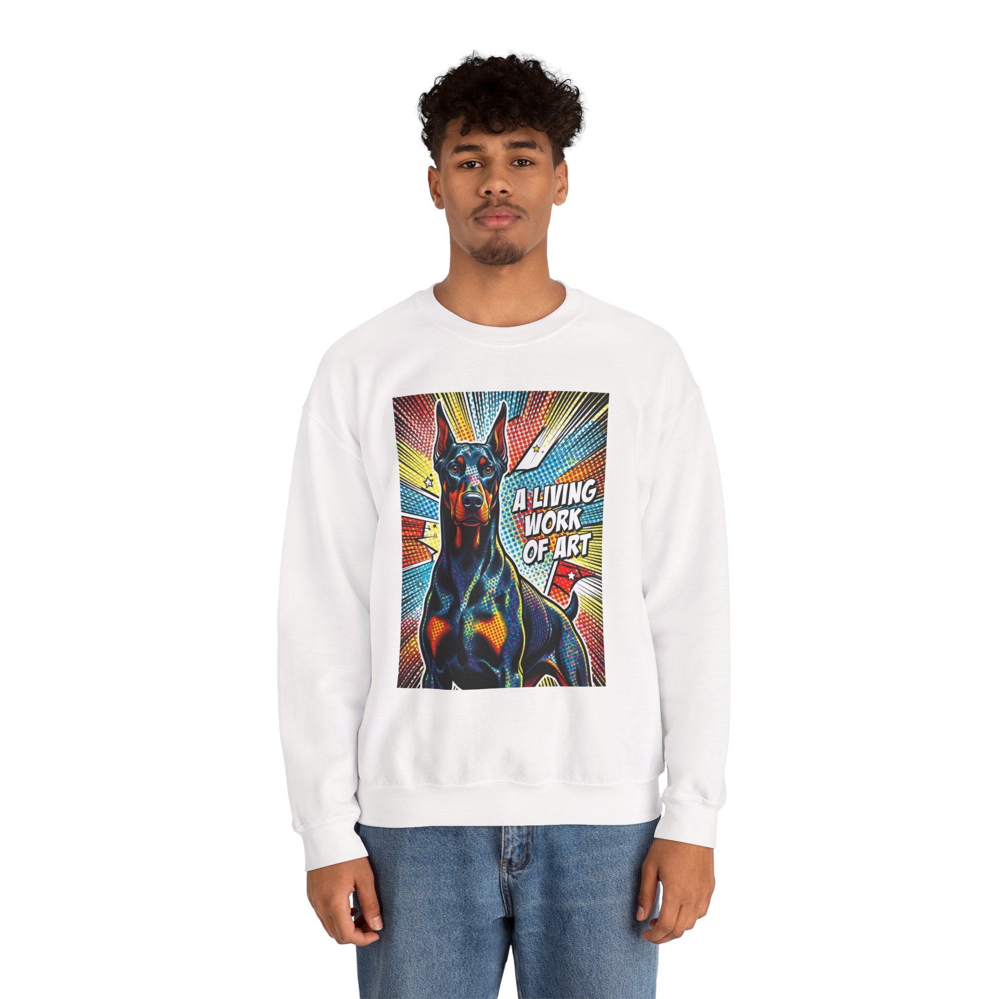 Doberman Pinscher Sweatshirt | Living Work of Art Collection | Pop Art