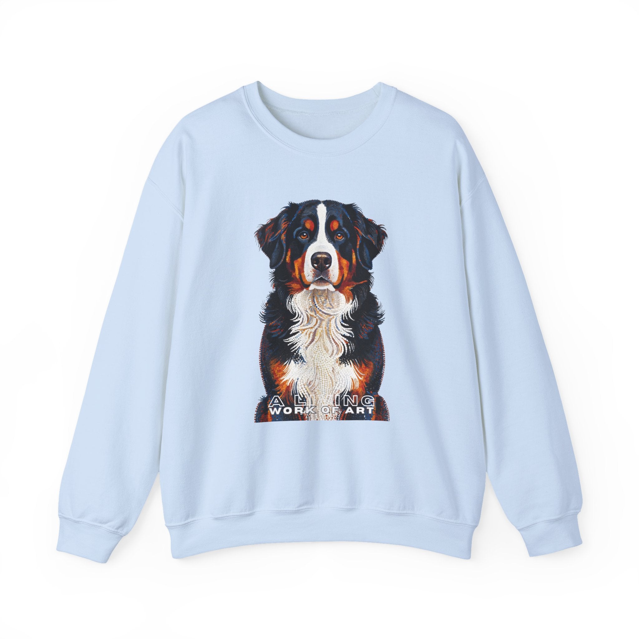 Bernese Mountain Dog Sweatshirt | Living Work of Art Collection | Pointillism Style