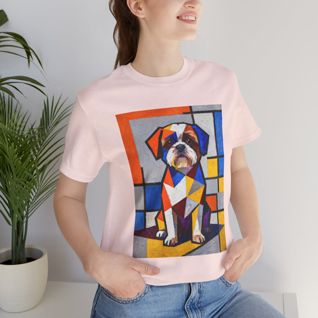 Shih Tzu T Shirt | Living Work of Art Collection | Cubist Style