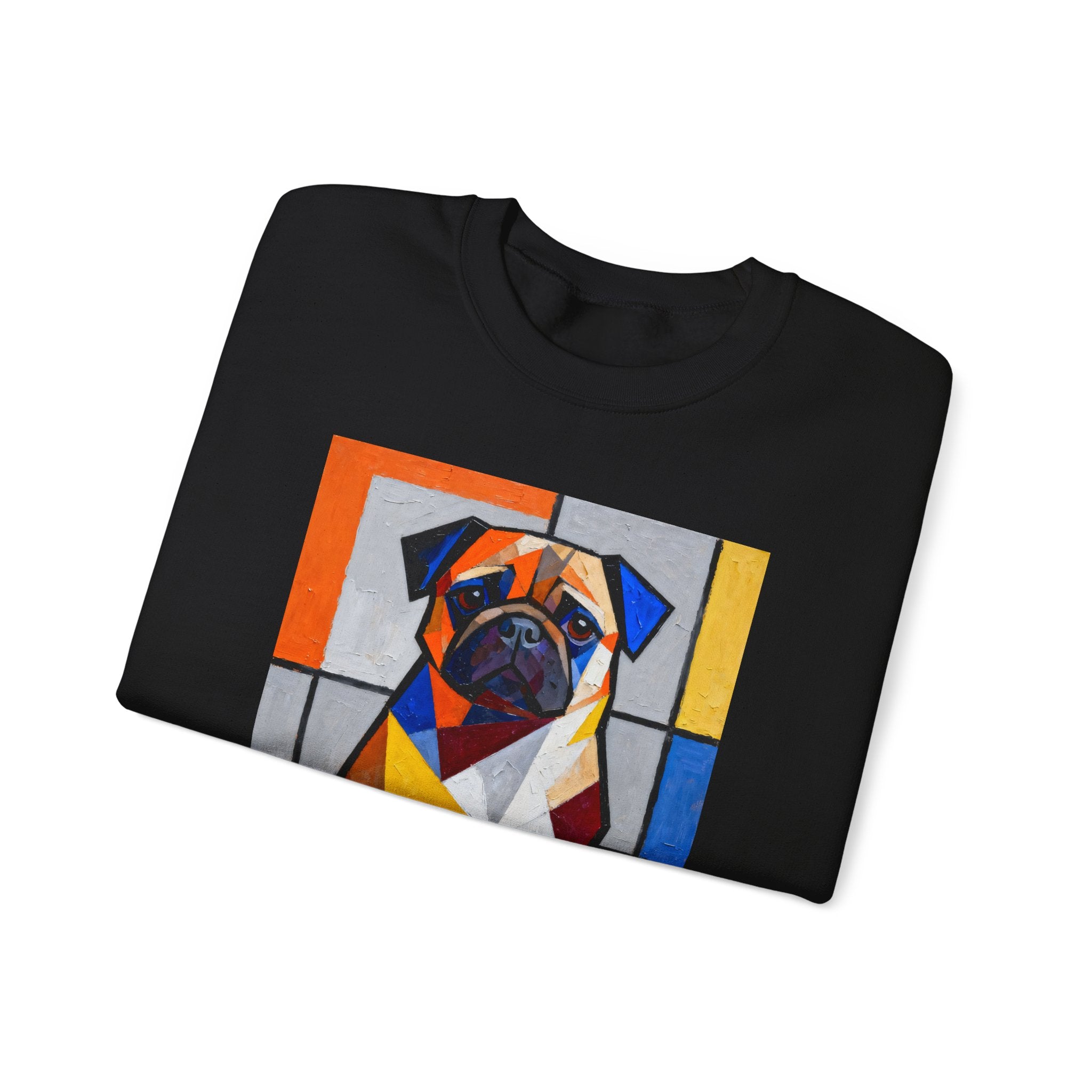 Pug Sweatshirt | Living Work of Art Collection | Cubist Style