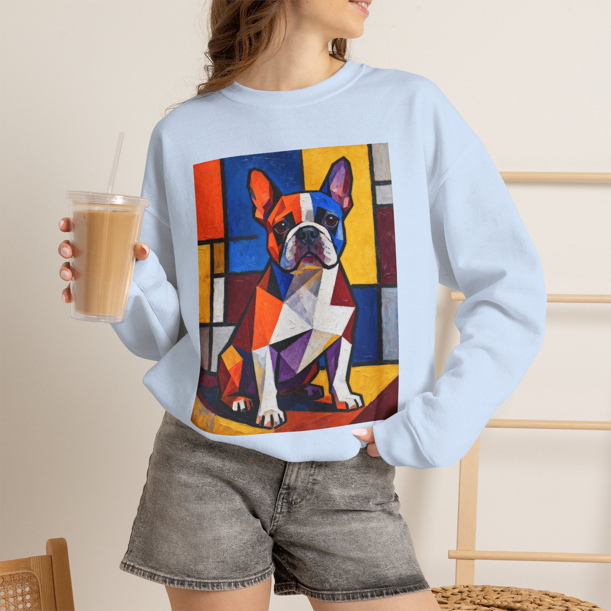 French Bulldog Sweatshirt | Living Work of Art Collection | Cubist Style