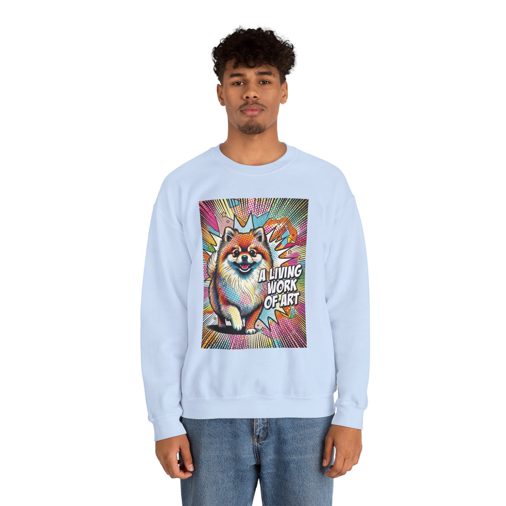 Pomeranian Sweatshirt | Living Work of Art Collection | Pop Art