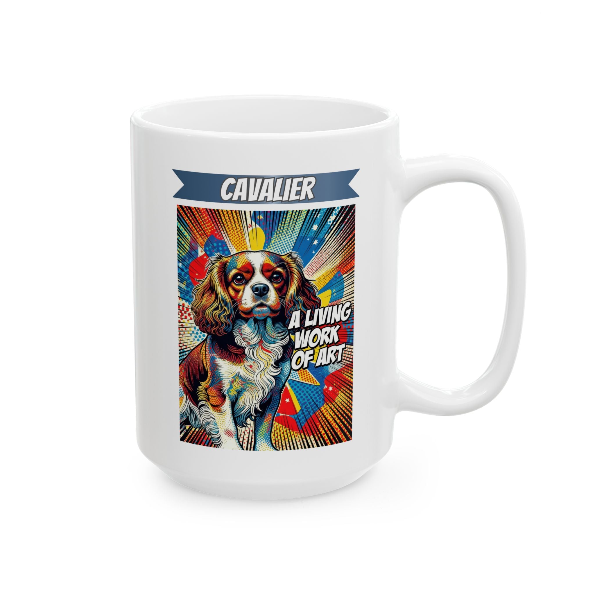 Cavalier King Charles Spaniel Coffee Mug | Living Work of Art Collection | Pop Art