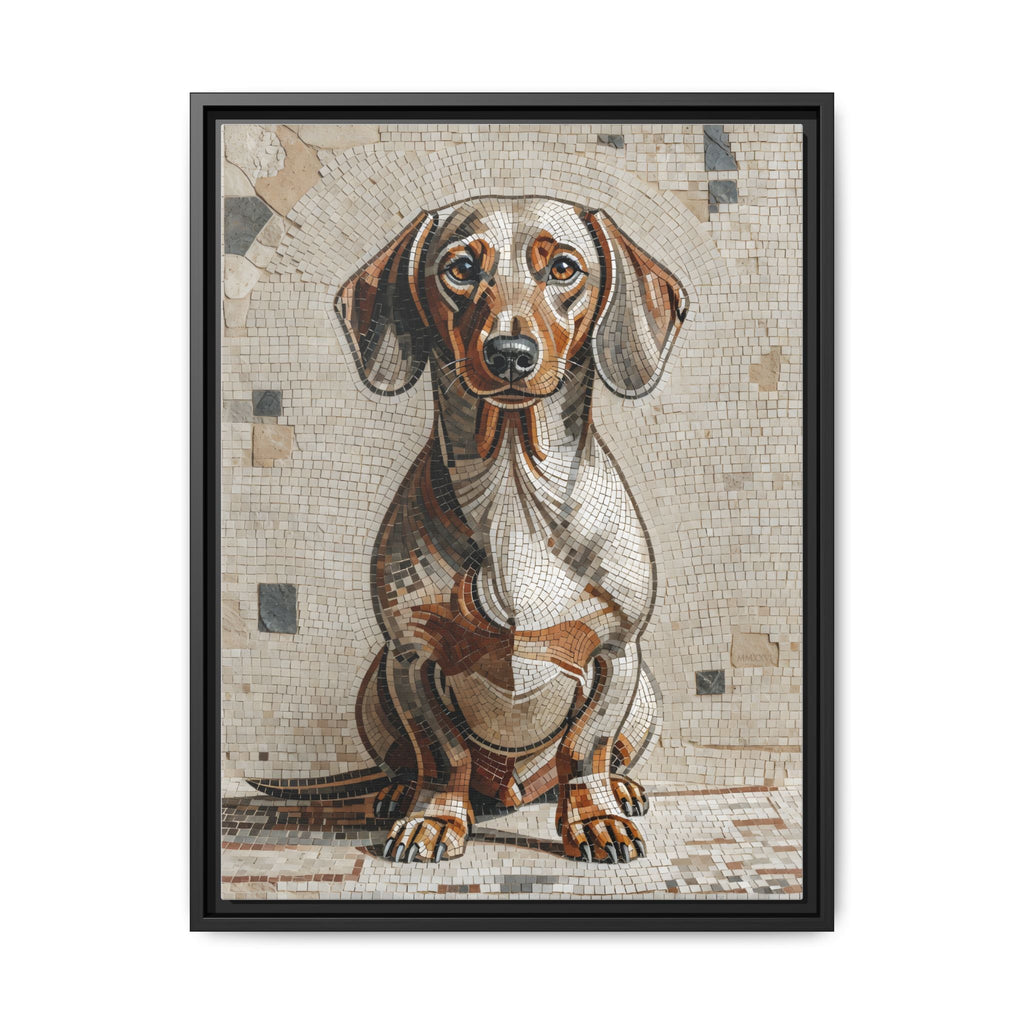 Dachshund Canvas Wall Art | Living Work of Art Collection | Mosaic Style Print