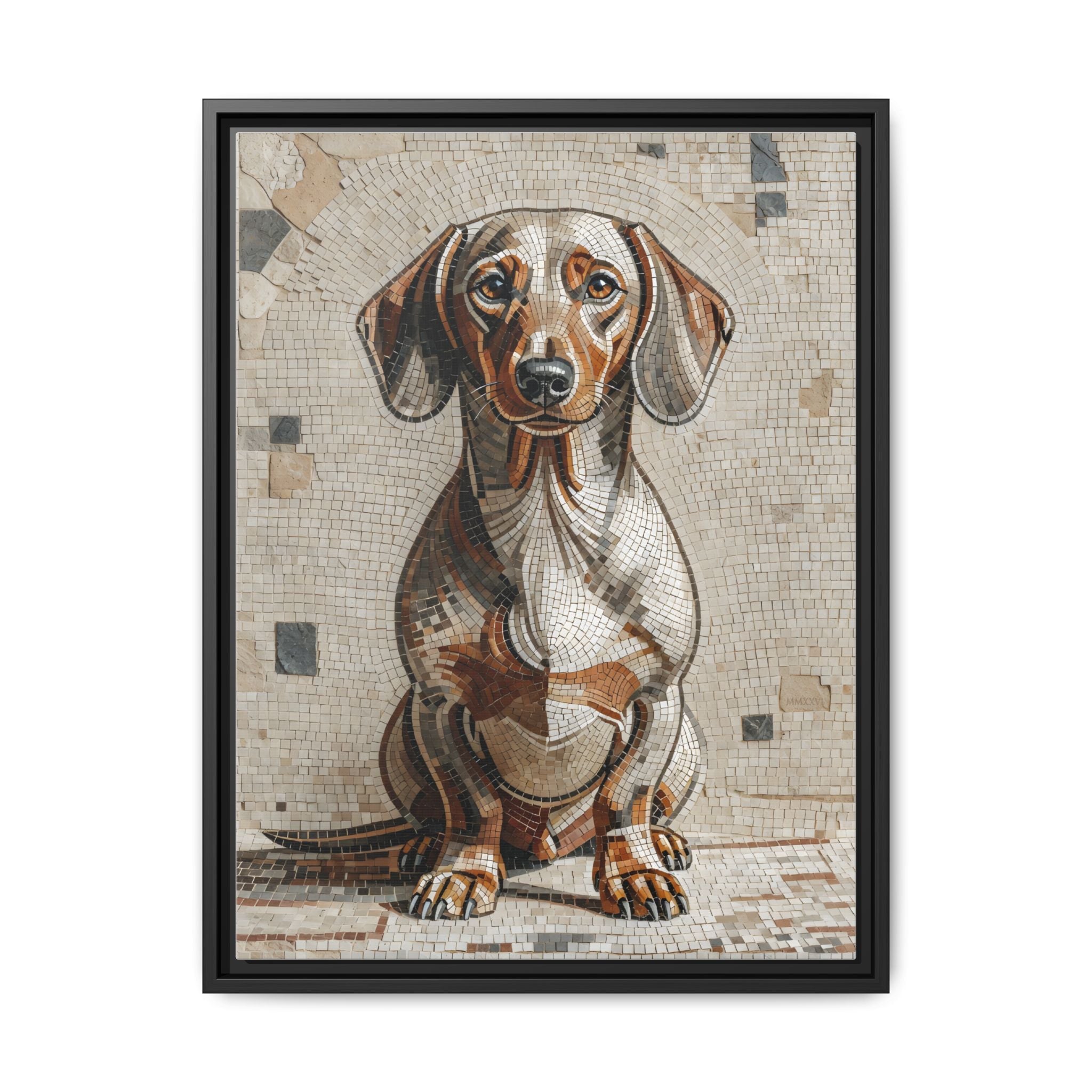 Dachshund Canvas Wall Art | Living Work of Art Collection | Mosaic Style Print