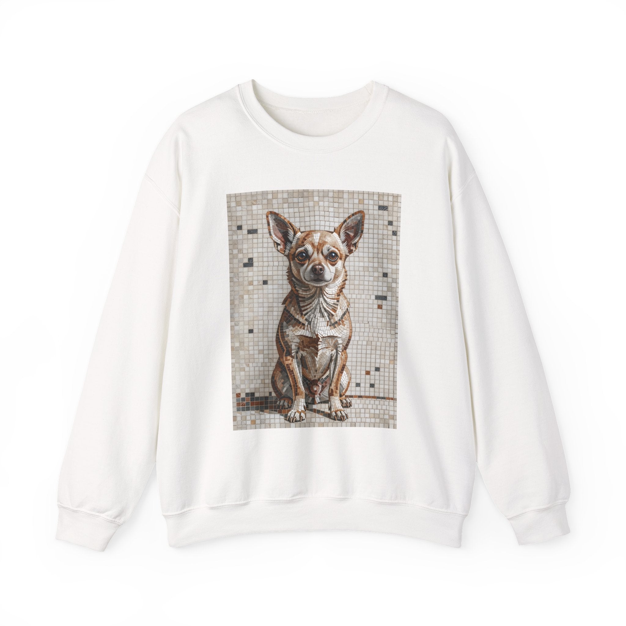 Chihuahua Sweatshirt | Living Work of Art Collection | Mosaic Style