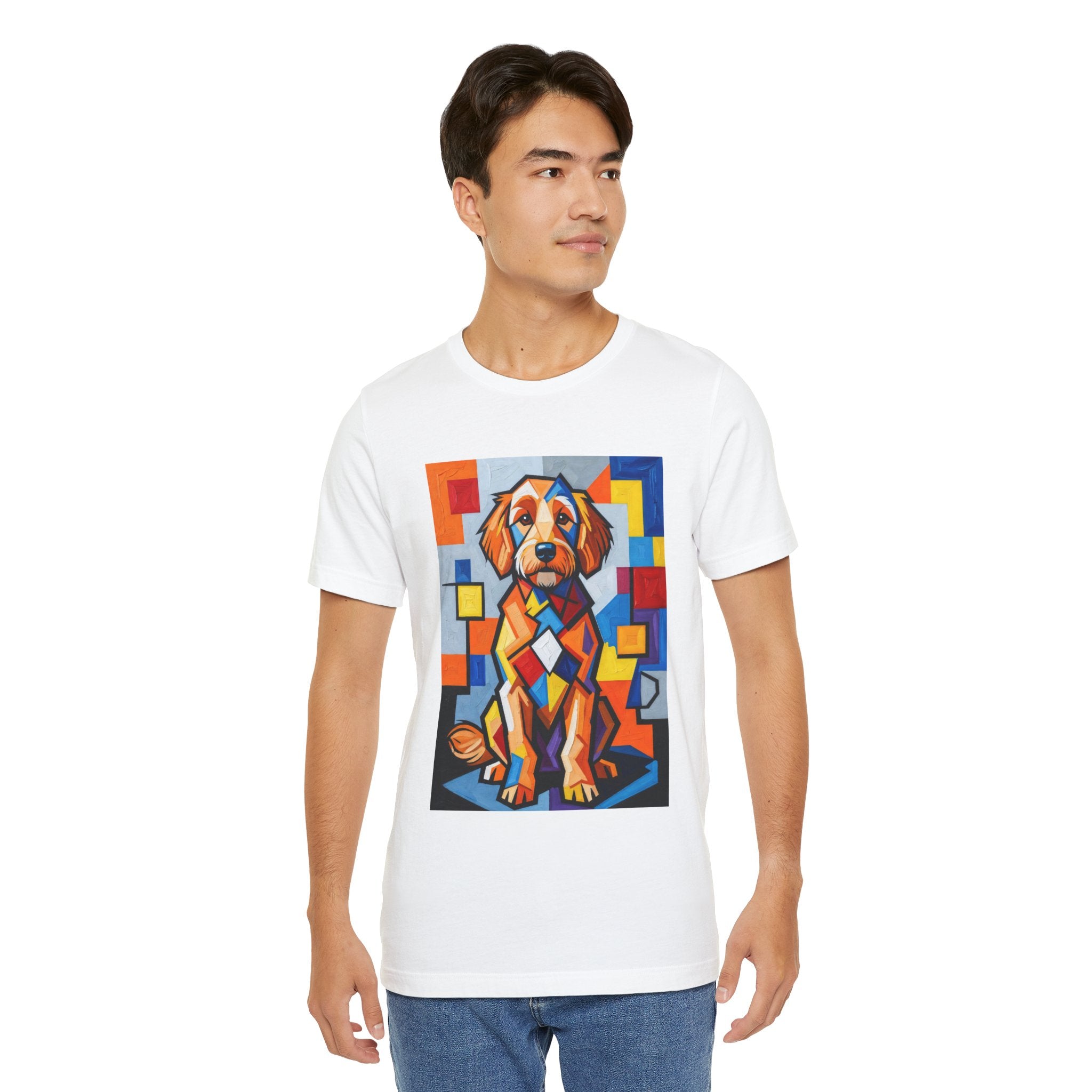 Goldendoodle T Shirt | Living Work of Art Collection | Cubist Style