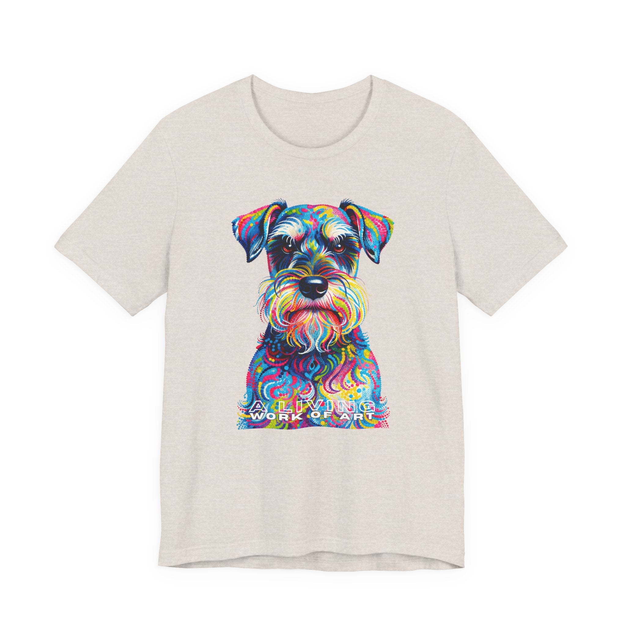 Schnauzer T Shirt | Living Work of Art Collection | Pointillism Style