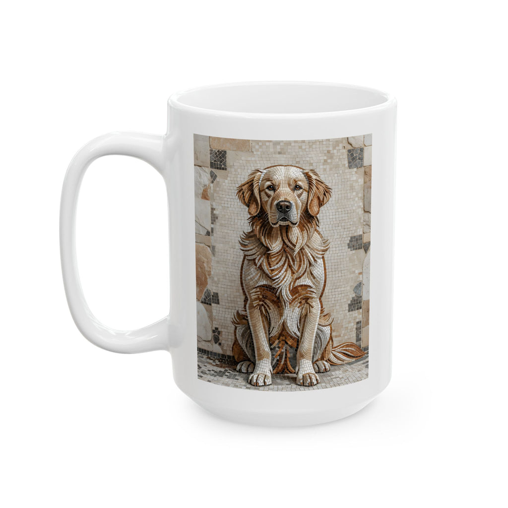 Golden Retriever Coffee Mug | Living Work of Art Collection | Mosaic Style