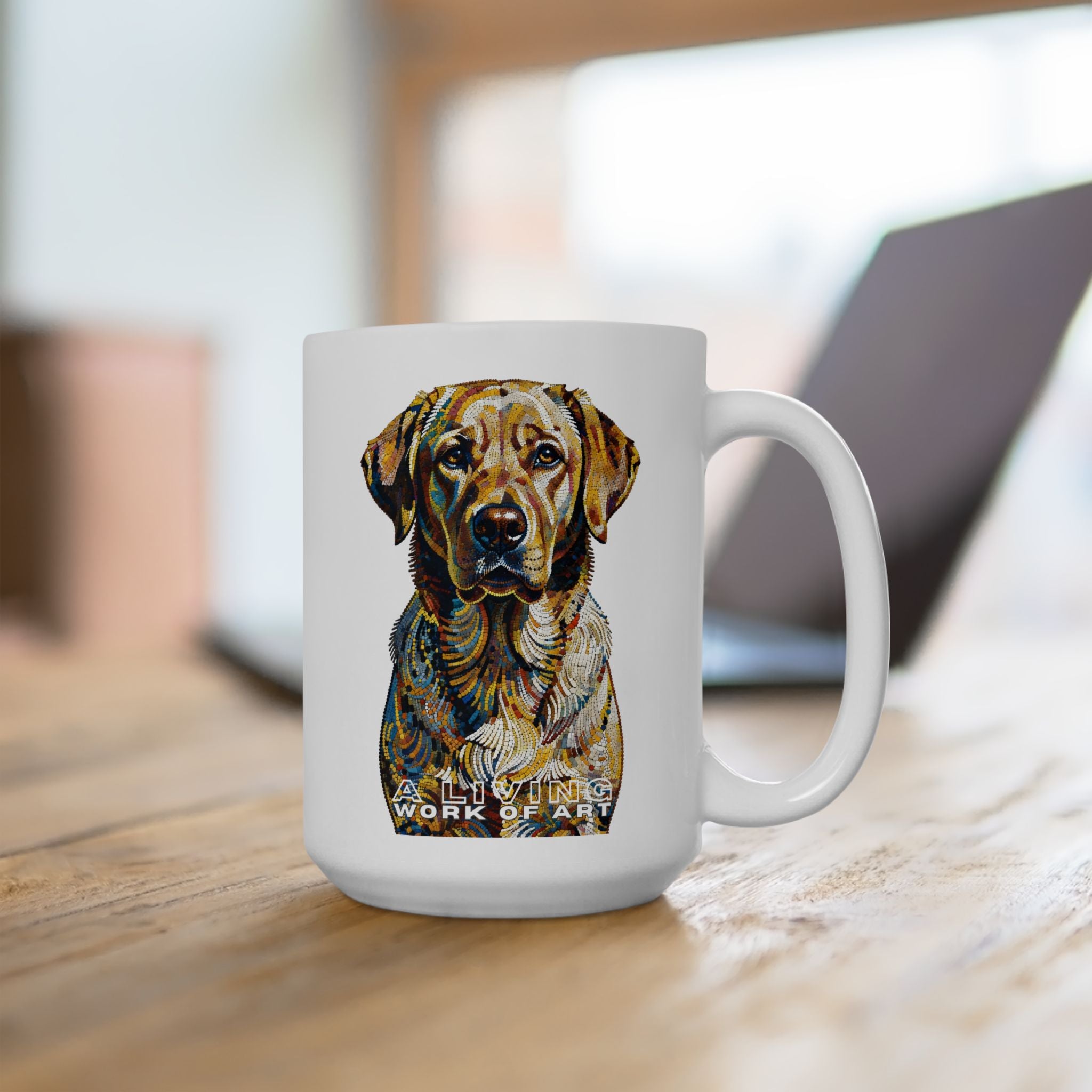 Labrador Retriever Coffee Mug | Living Work of Art Collection | Pointillism Style