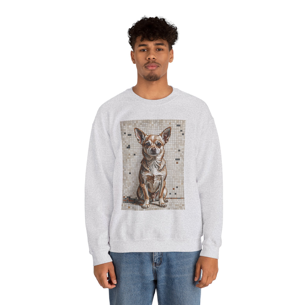 Chihuahua Sweatshirt | Living Work of Art Collection | Mosaic Style