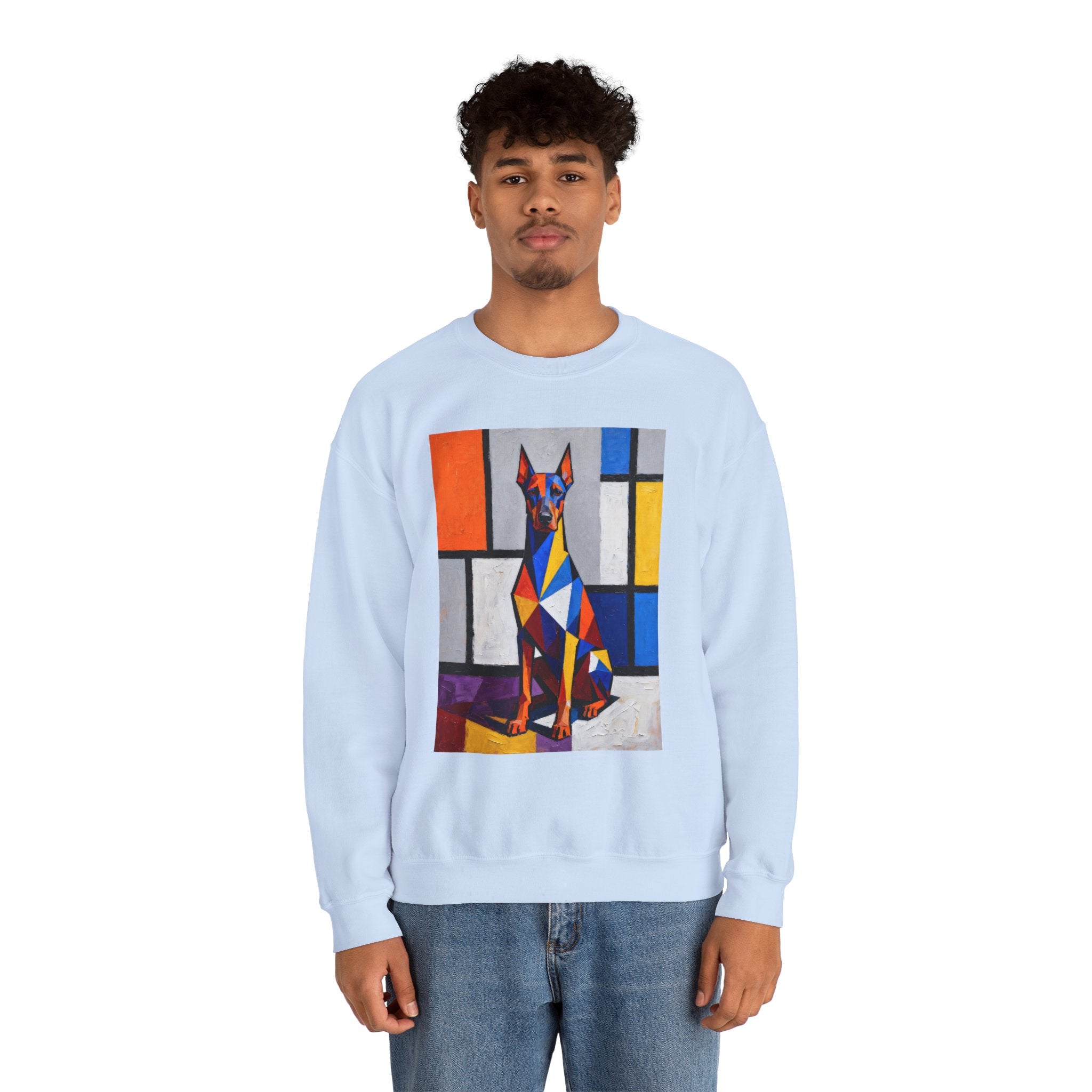 Doberman Pinscher Sweatshirt | Living Work of Art Collection | Cubist Style