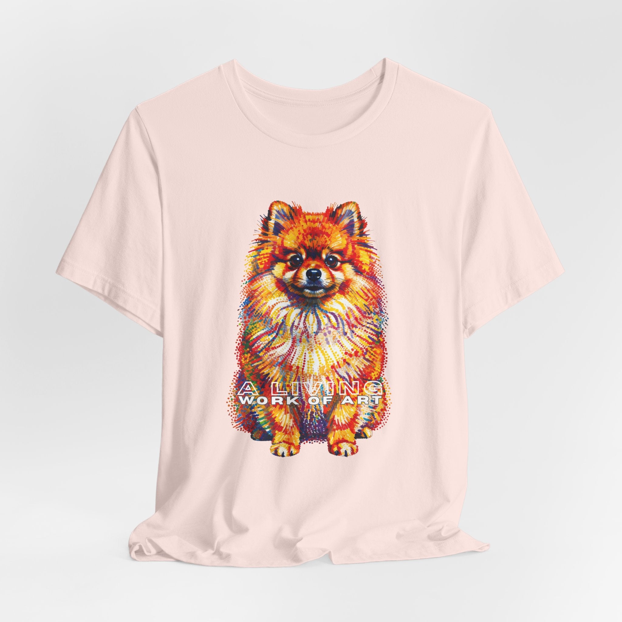 Pomeranian T Shirt | Living Work of Art Collection | Pointillism Style