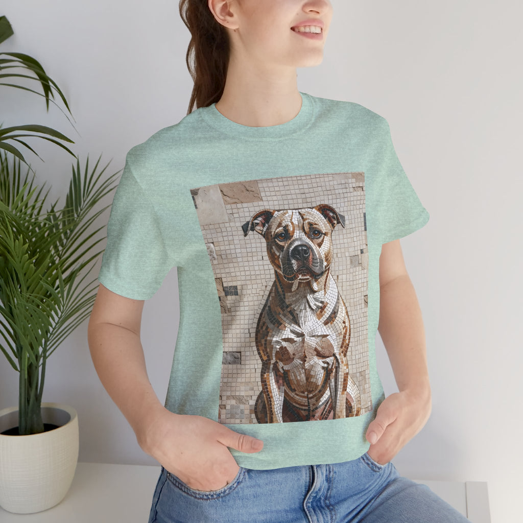 Staffordshire Bull Terrier T Shirt | Living Work of Art Collection | Mosaic Style