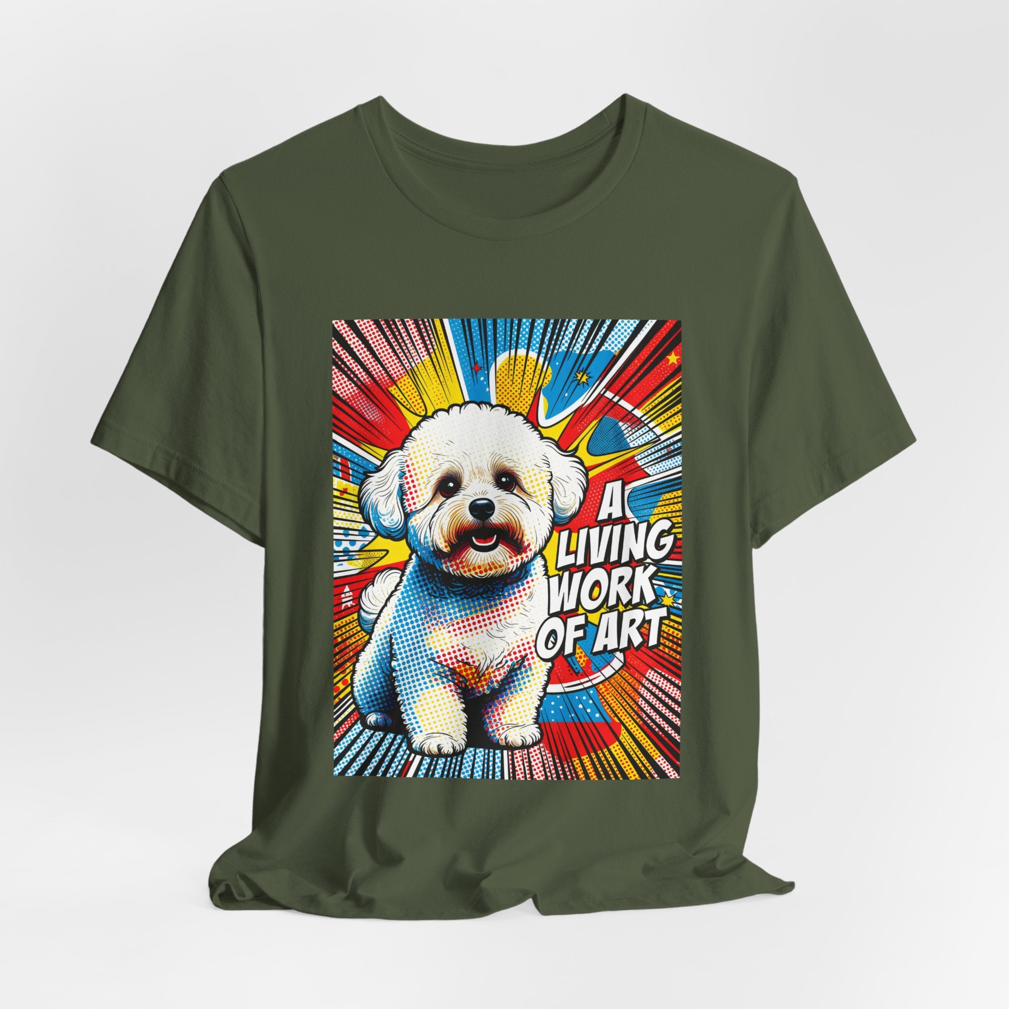 Bichon Frise T Shirt | Living Work of Art Collection | Pop Art