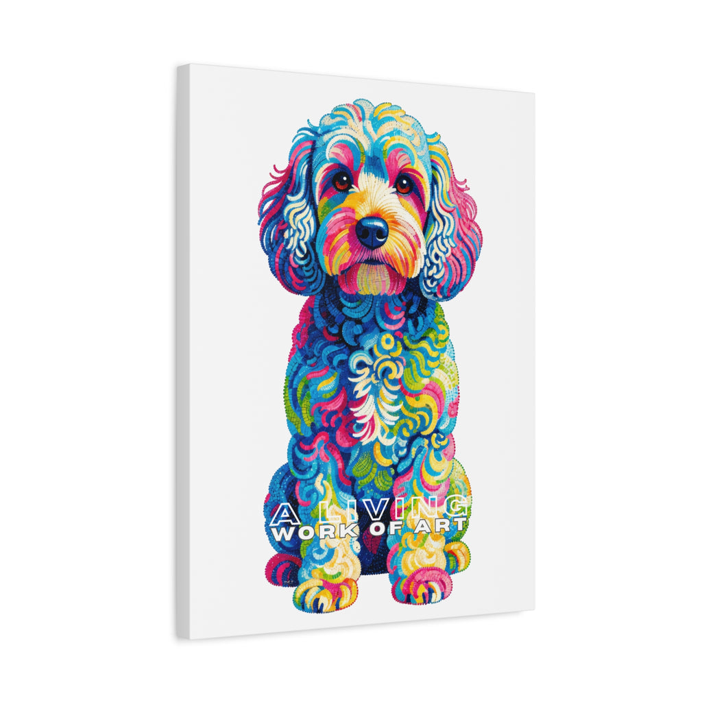 Cockapoo Canvas Wall Art | Living Work of Art Collection | Pointillism Style Print