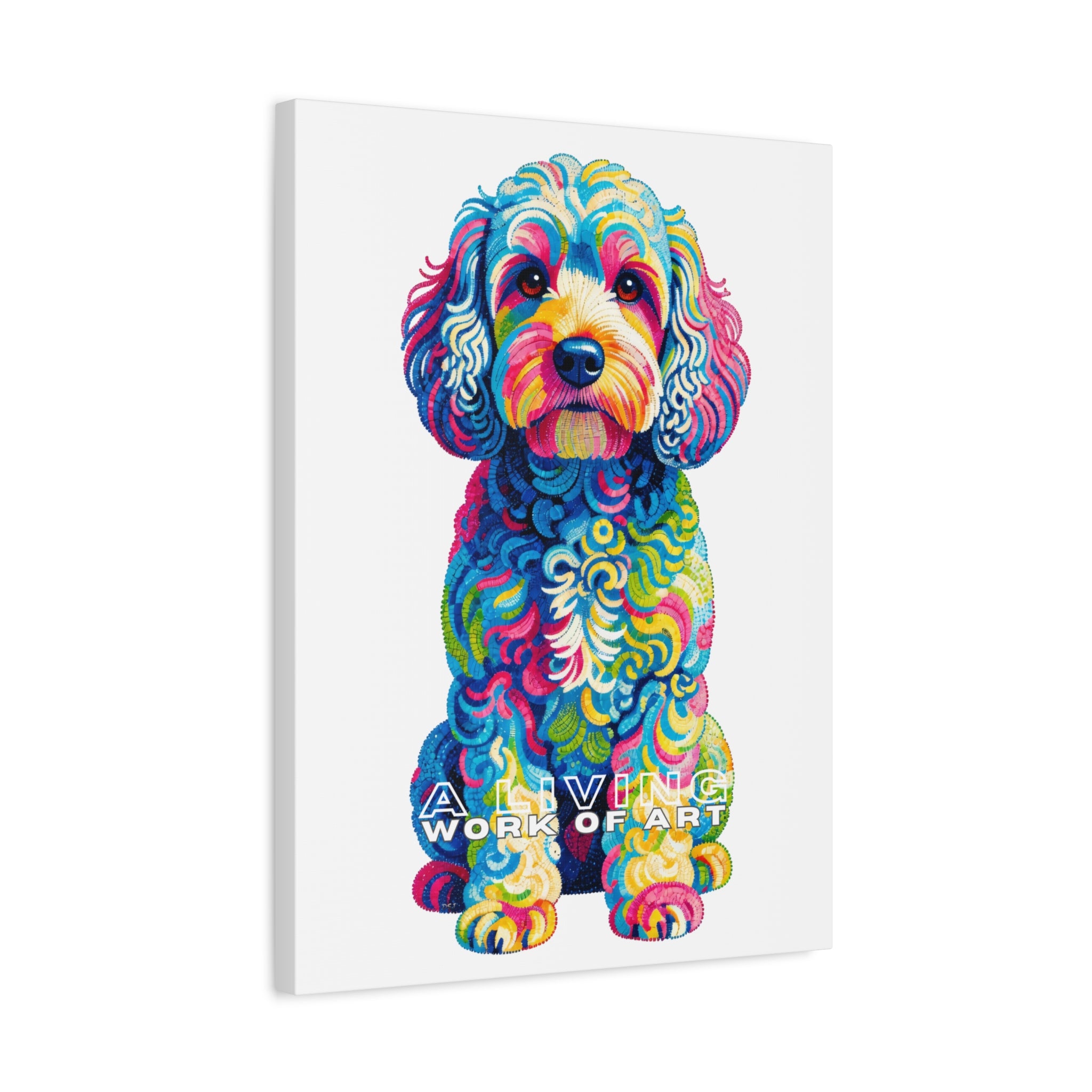 Cockapoo Canvas Wall Art | Living Work of Art Collection | Pointillism Style Print