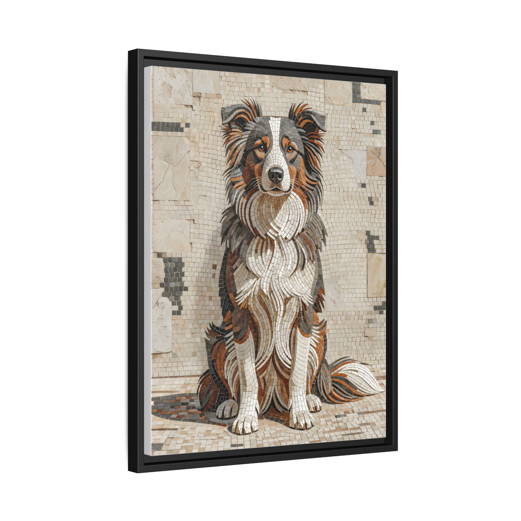Border Collie Canvas Wall Art | Living Work of Art Collection | Mosaic Style Print