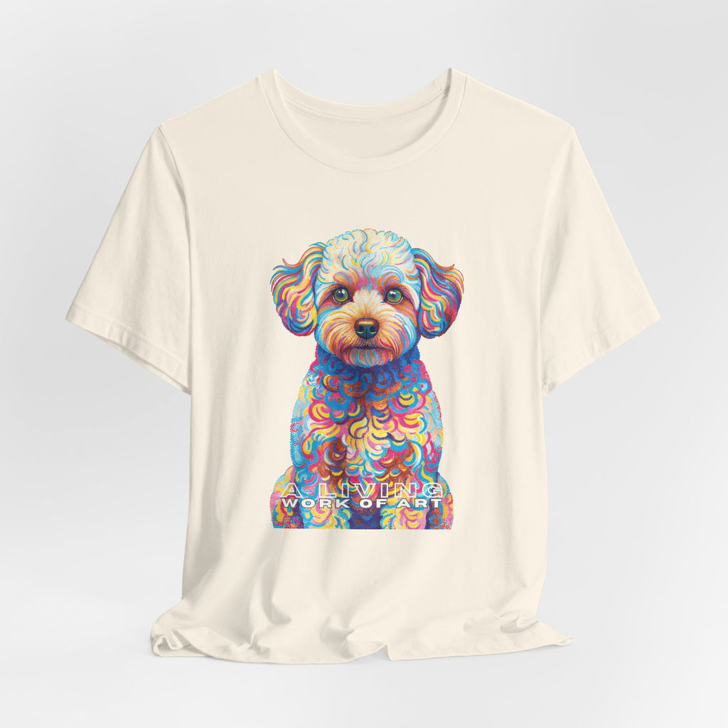 Maltipoo T Shirt | Living Work of Art Collection | Pointillism Style