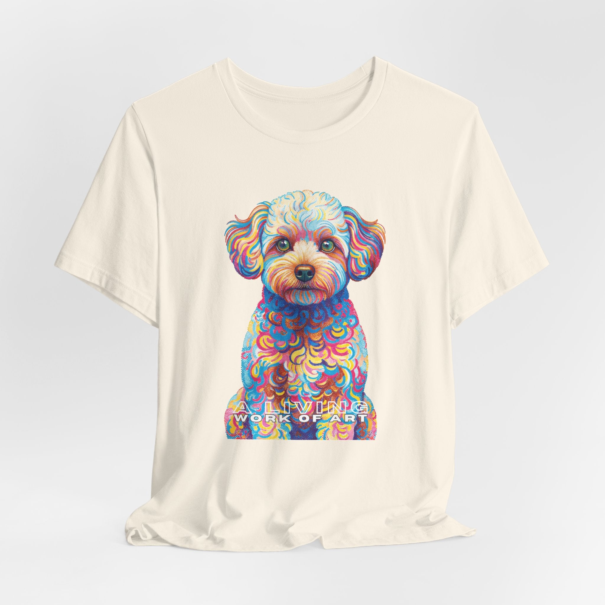 Maltipoo T Shirt | Living Work of Art Collection | Pointillism Style