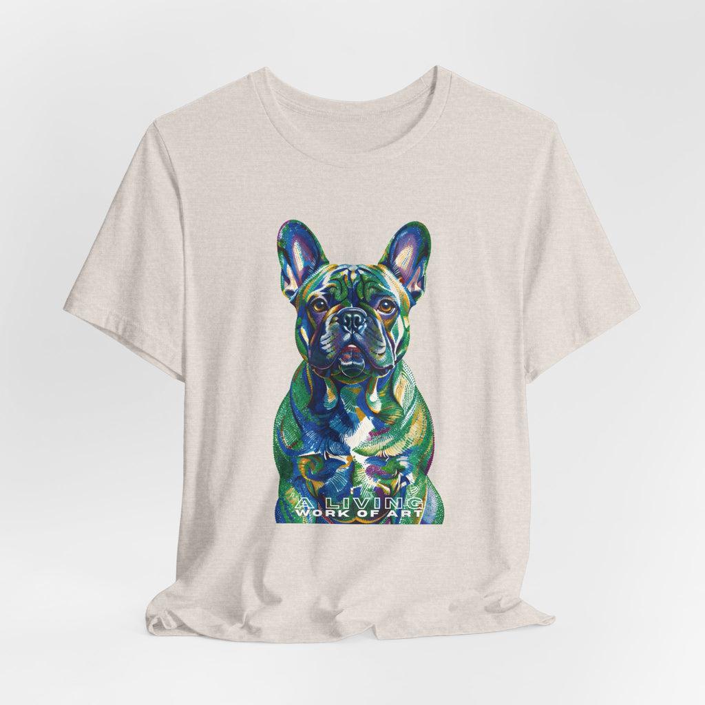 French Bulldog T Shirt | Living Work of Art Collection | Pointillism Style