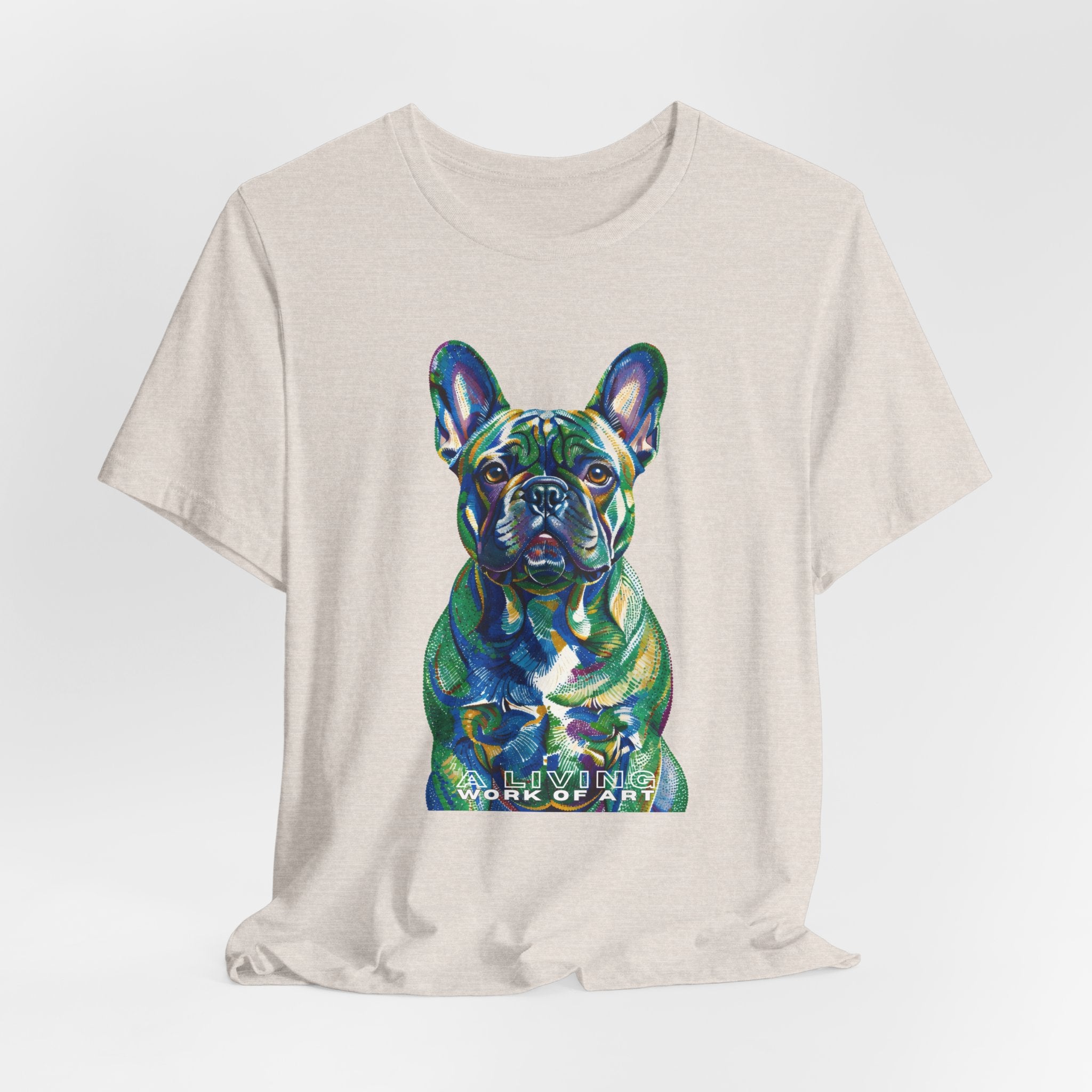French Bulldog T Shirt | Living Work of Art Collection | Pointillism Style
