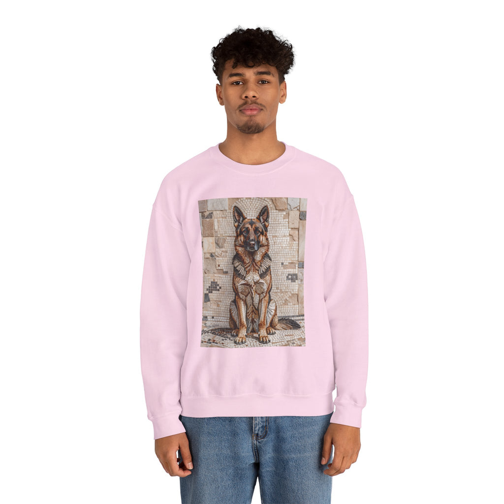 German Shepherd Sweatshirt | Living Work of Art Collection | Mosaic Style
