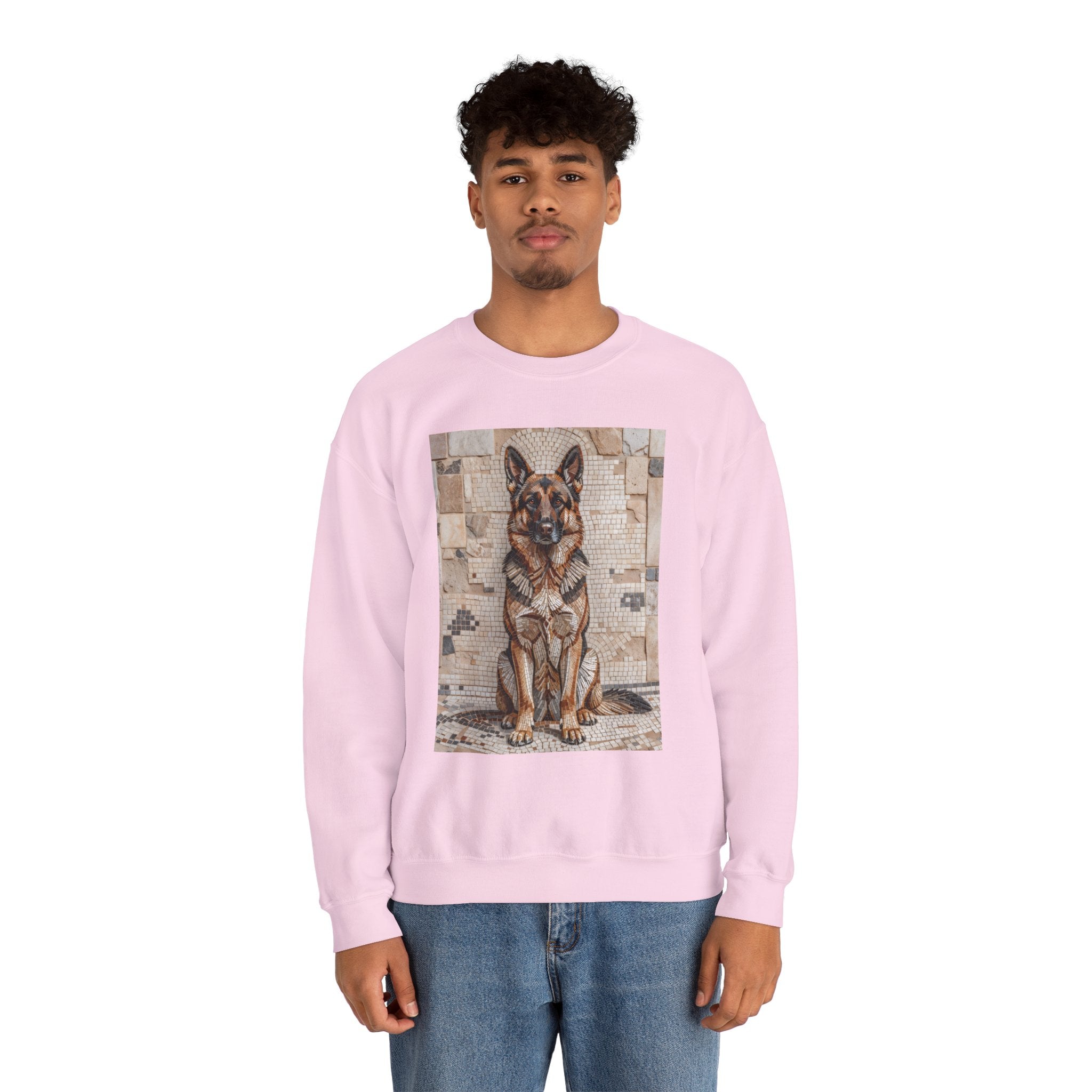 German Shepherd Sweatshirt | Living Work of Art Collection | Mosaic Style