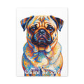 Pug Canvas Wall Art | Living Work of Art Collection | Pointillism Style Print