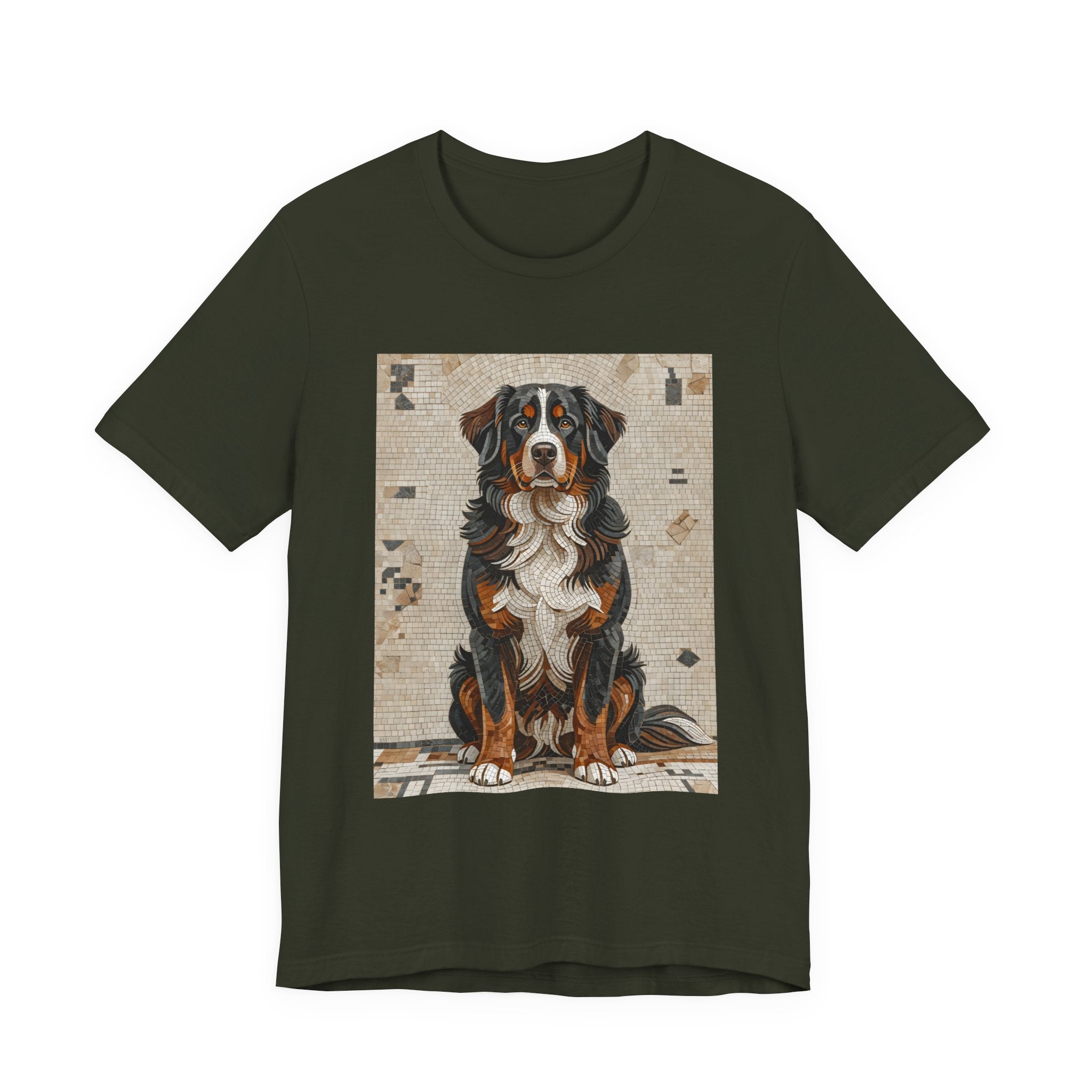 Bernese Mountain Dog T Shirt | Living Work of Art Collection | Mosaic Style