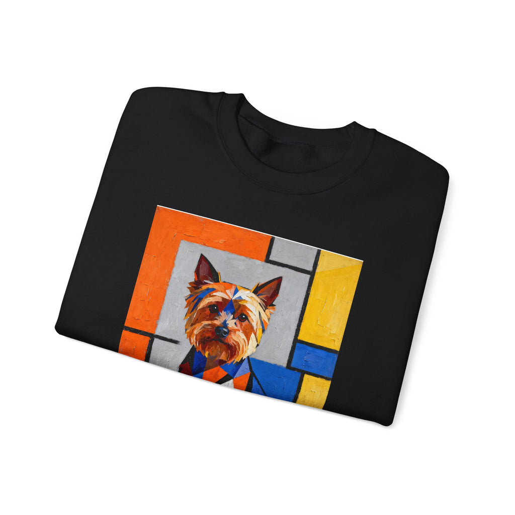 Yorkshire Terrier Sweatshirt | Living Work of Art Collection | Cubist Style