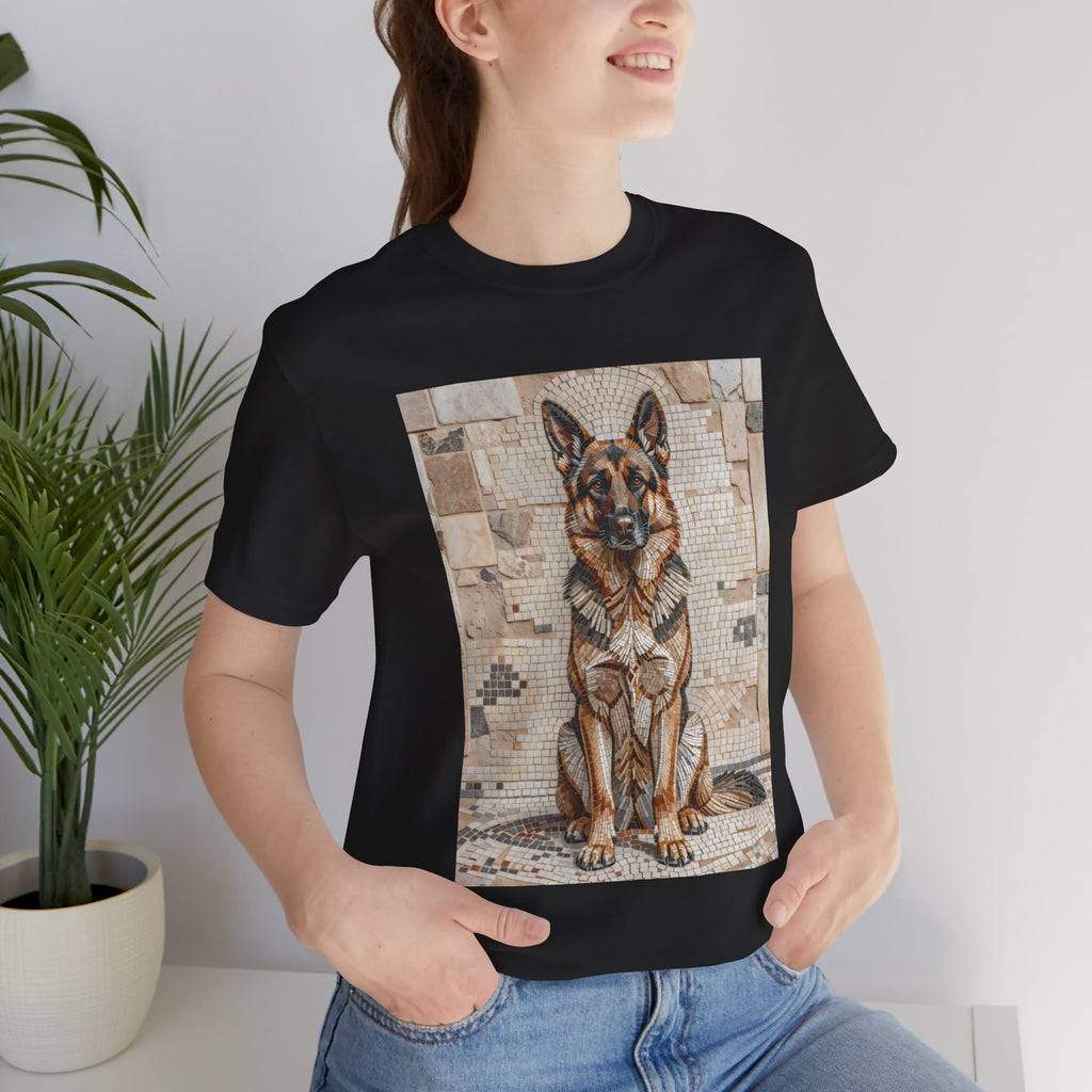 German Shepherd T Shirt | Living Work of Art Collection | Mosaic Style