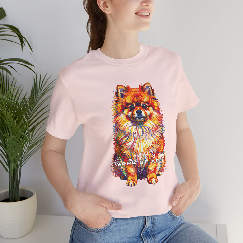 Pomeranian T Shirt | Living Work of Art Collection | Pointillism Style