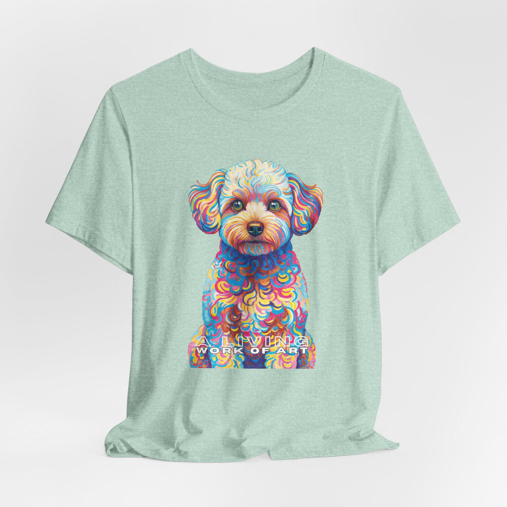 Maltipoo T Shirt | Living Work of Art Collection | Pointillism Style