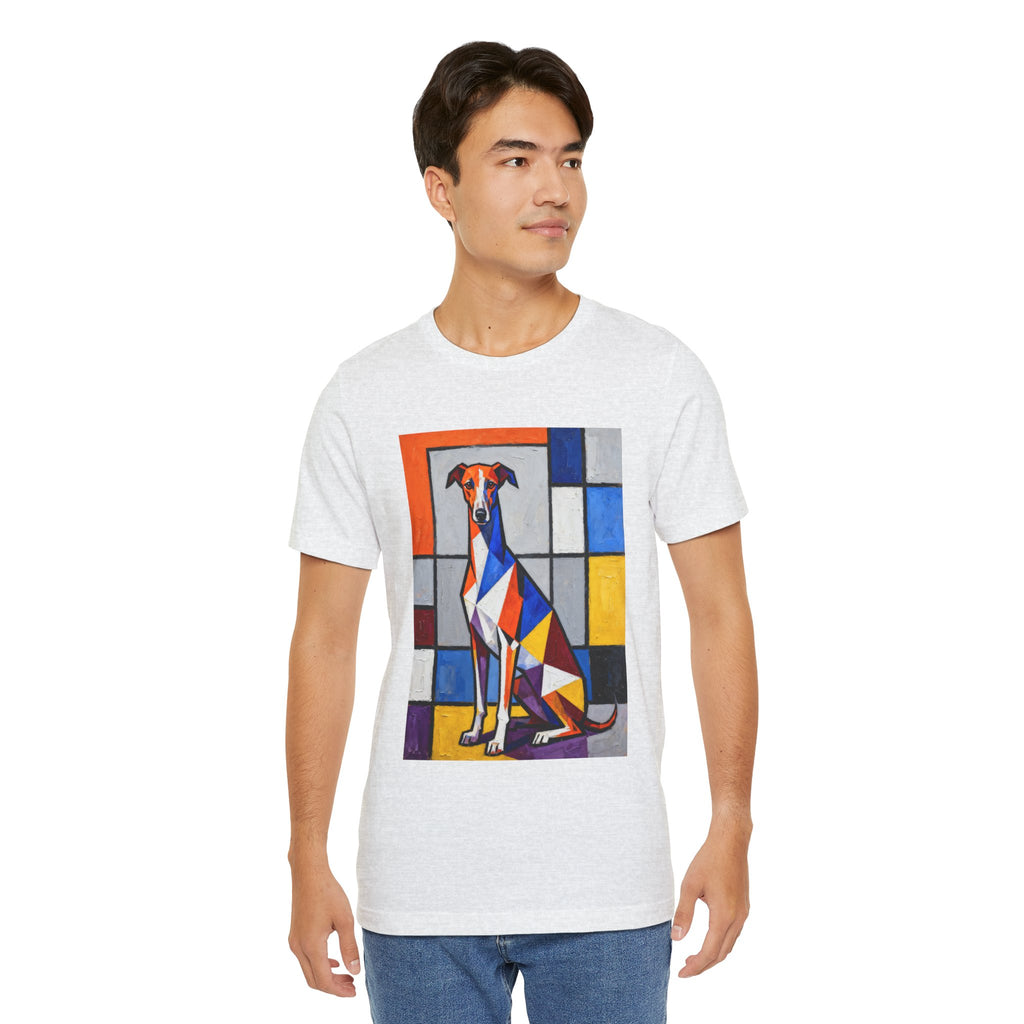 Whippet T Shirt | Living Work of Art Collection | Cubist Style