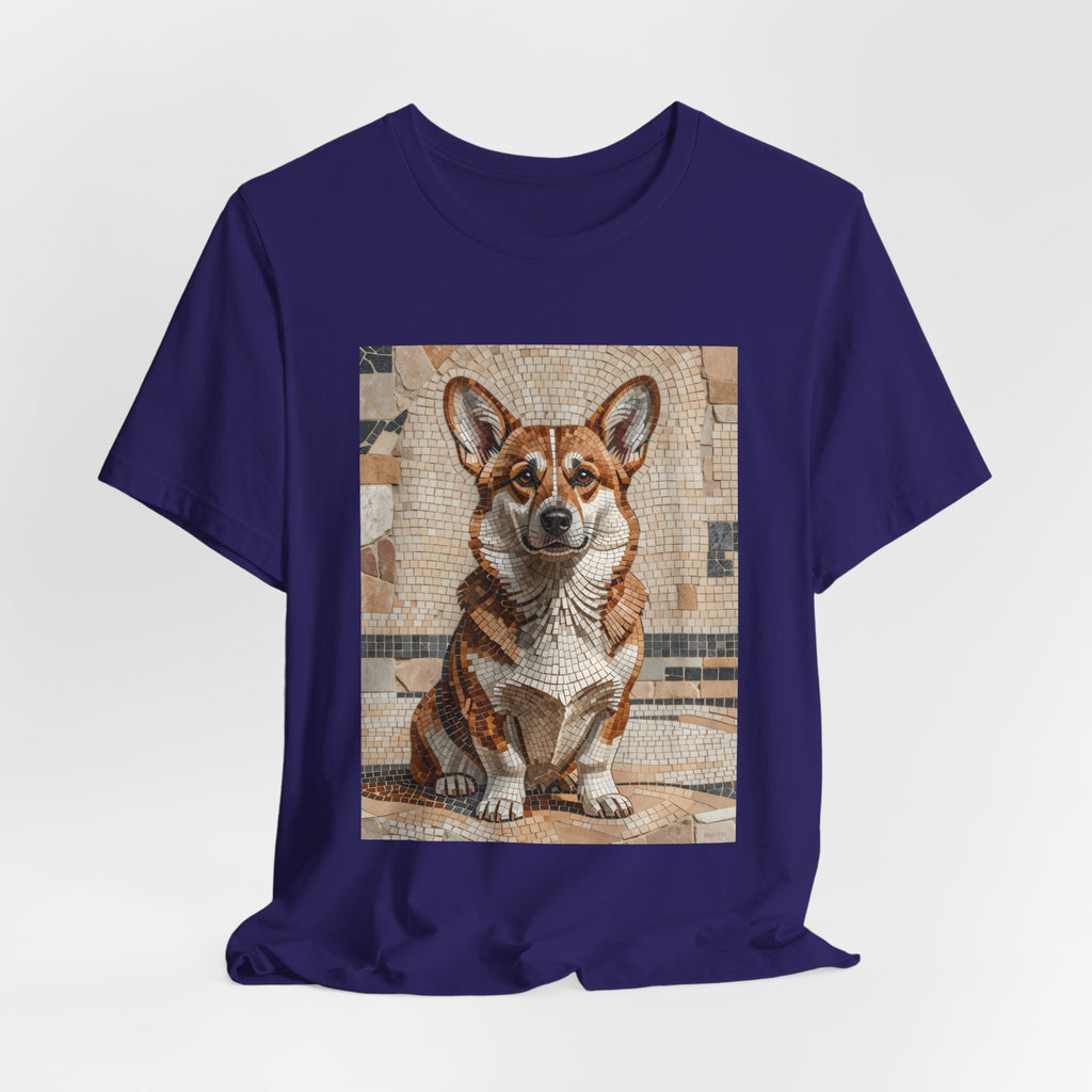 Corgi T Shirt | Living Work of Art Collection | Mosaic Style