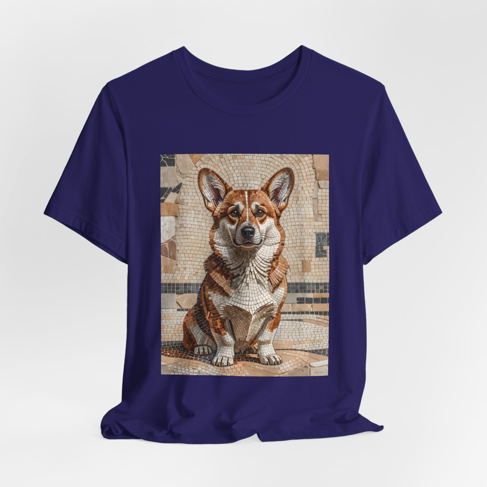 Corgi T Shirt | Living Work of Art Collection | Mosaic Style