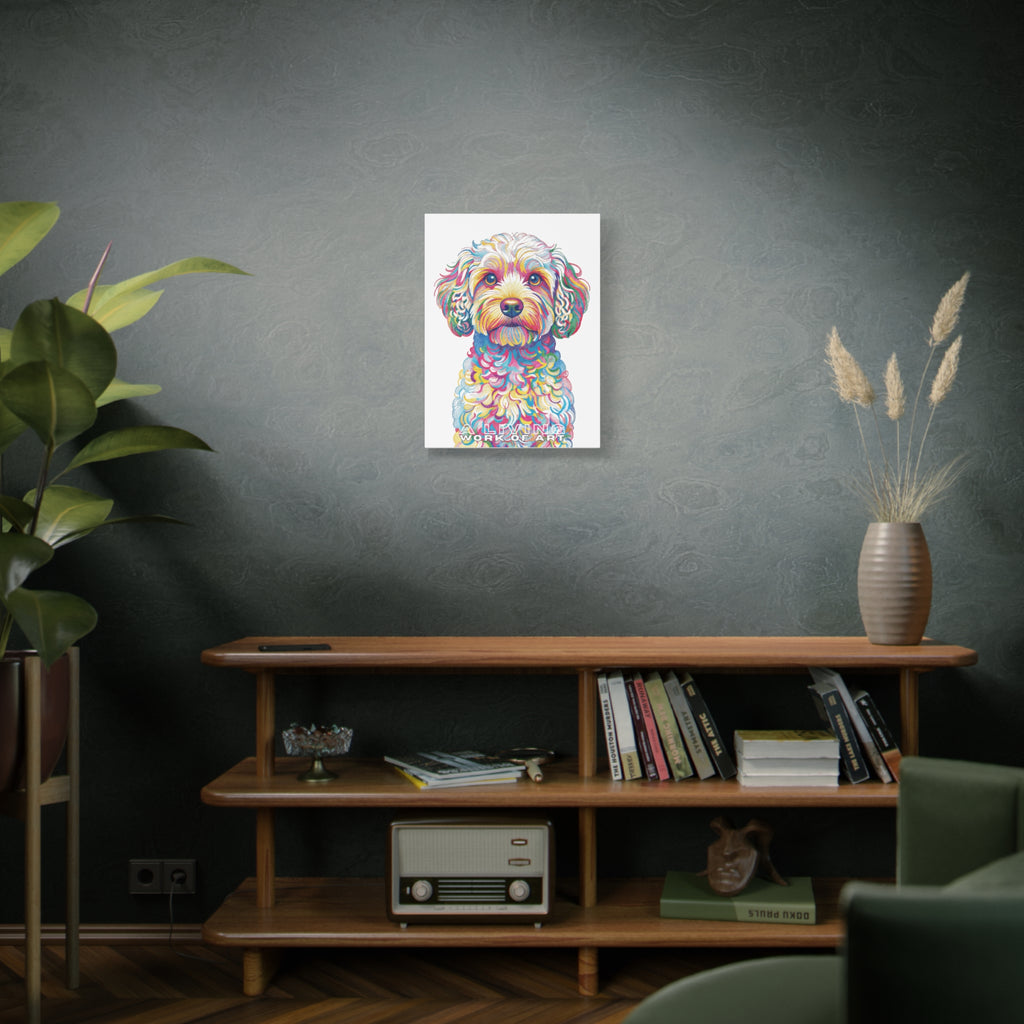 Cavapoo Canvas Wall Art | Living Work of Art Collection | Pointillism Style Print