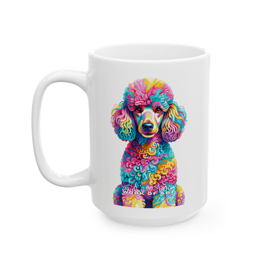 Poodle Coffee Mug | Living Work of Art Collection | Pointillism Style