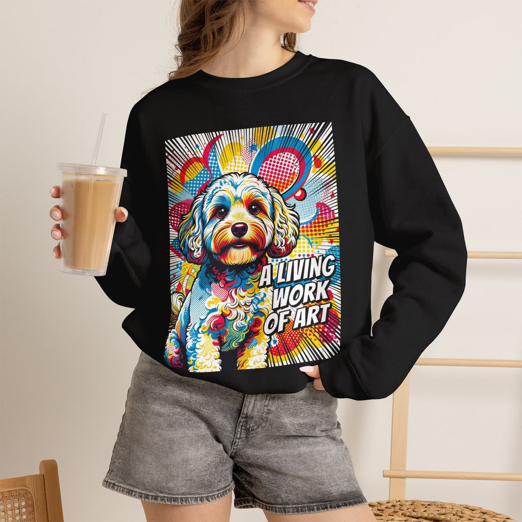 Cavapoo Sweatshirt | Living Work of Art Collection | Pop Art