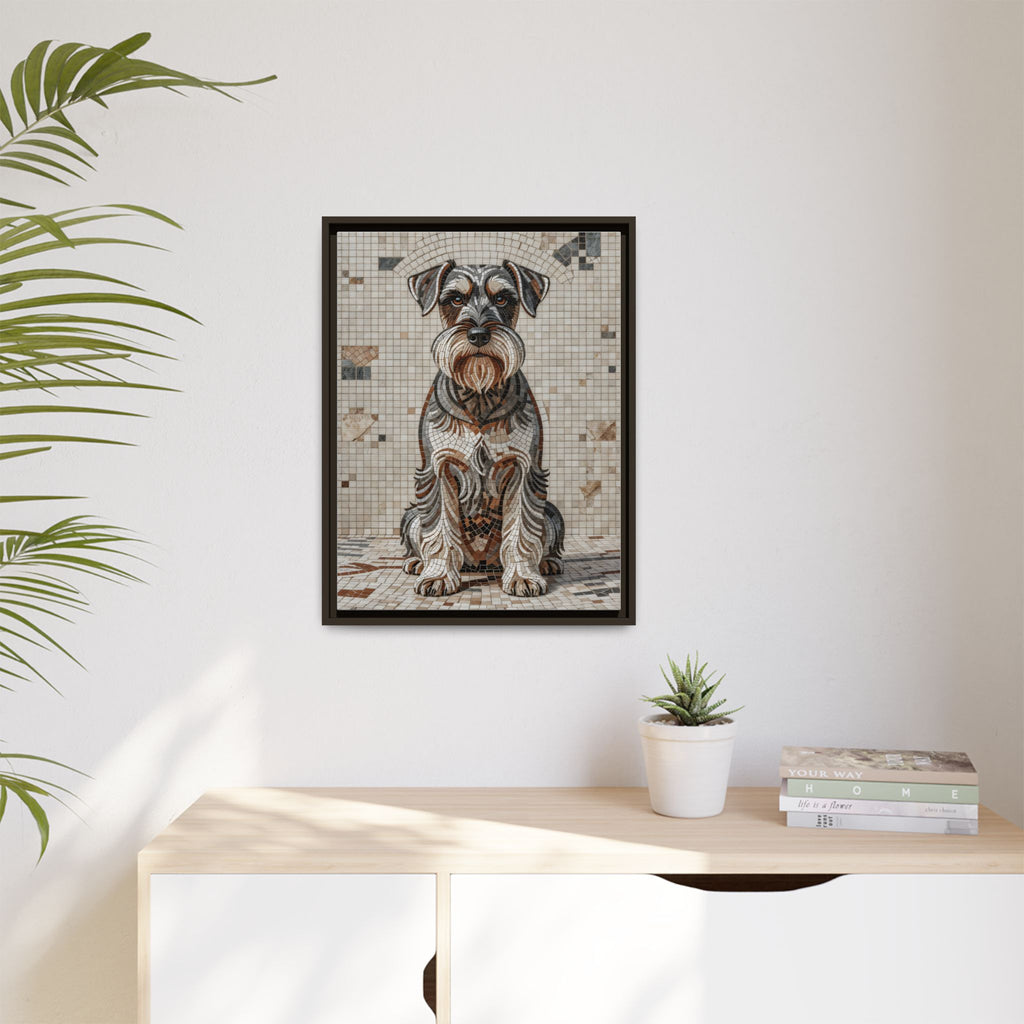 Schnauzer Canvas Wall Art | Living Work of Art Collection | Mosaic Style Print