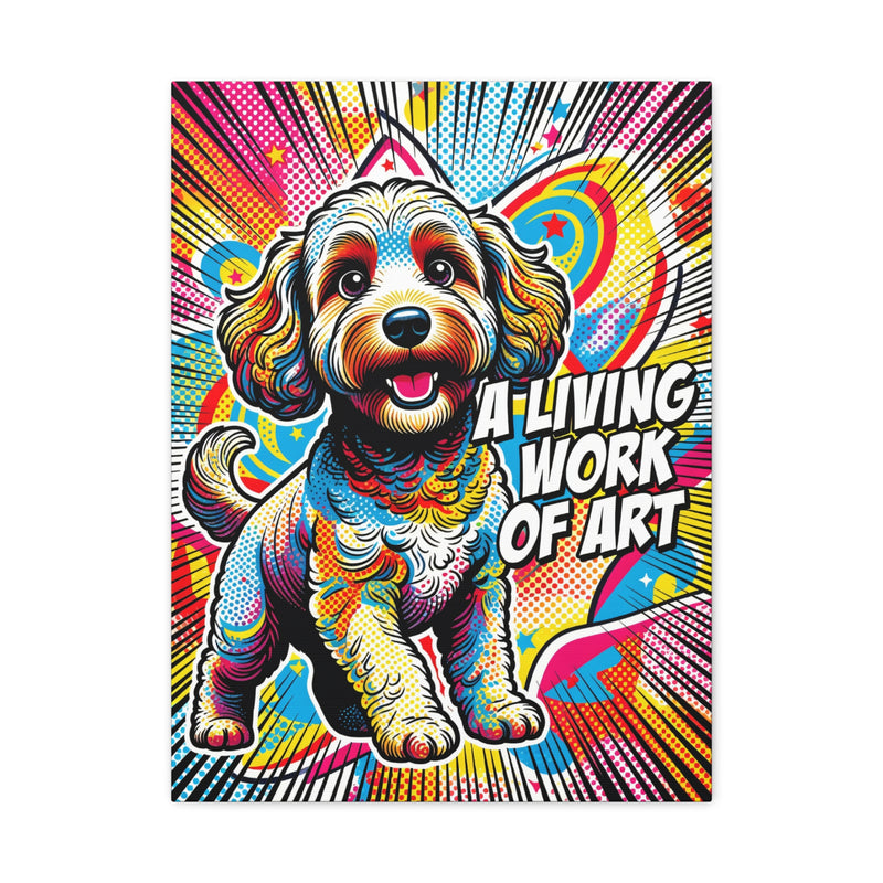 Schnoodle Canvas Wall Art - Pop Art Style Fine Art Print | Living Work of Art Collection