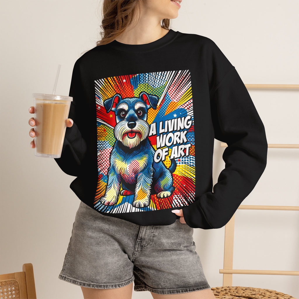 Schnauzer Sweatshirt | Living Work of Art Collection | Pop Art