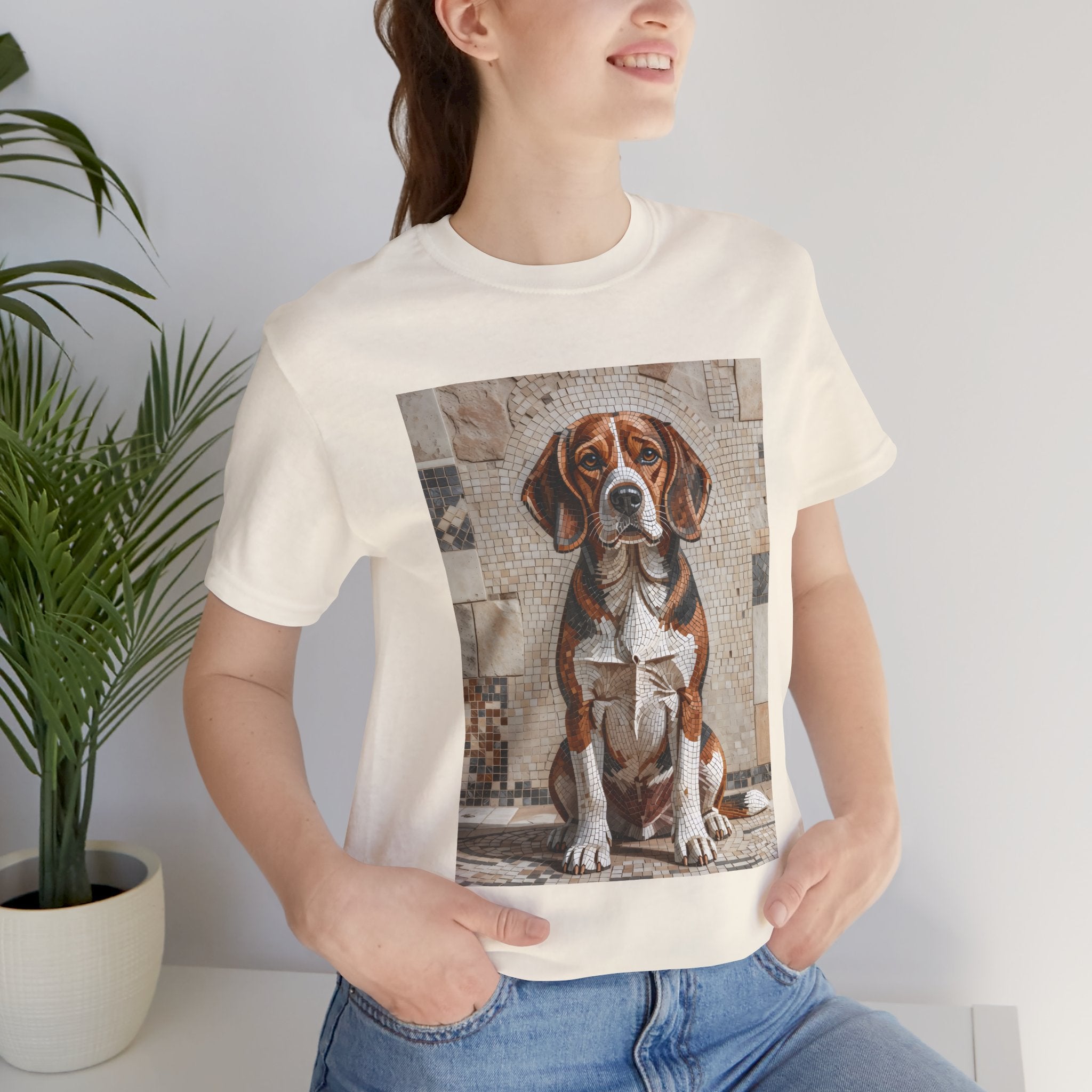 Beagle T Shirt | Living Work of Art Collection | Mosaic Style