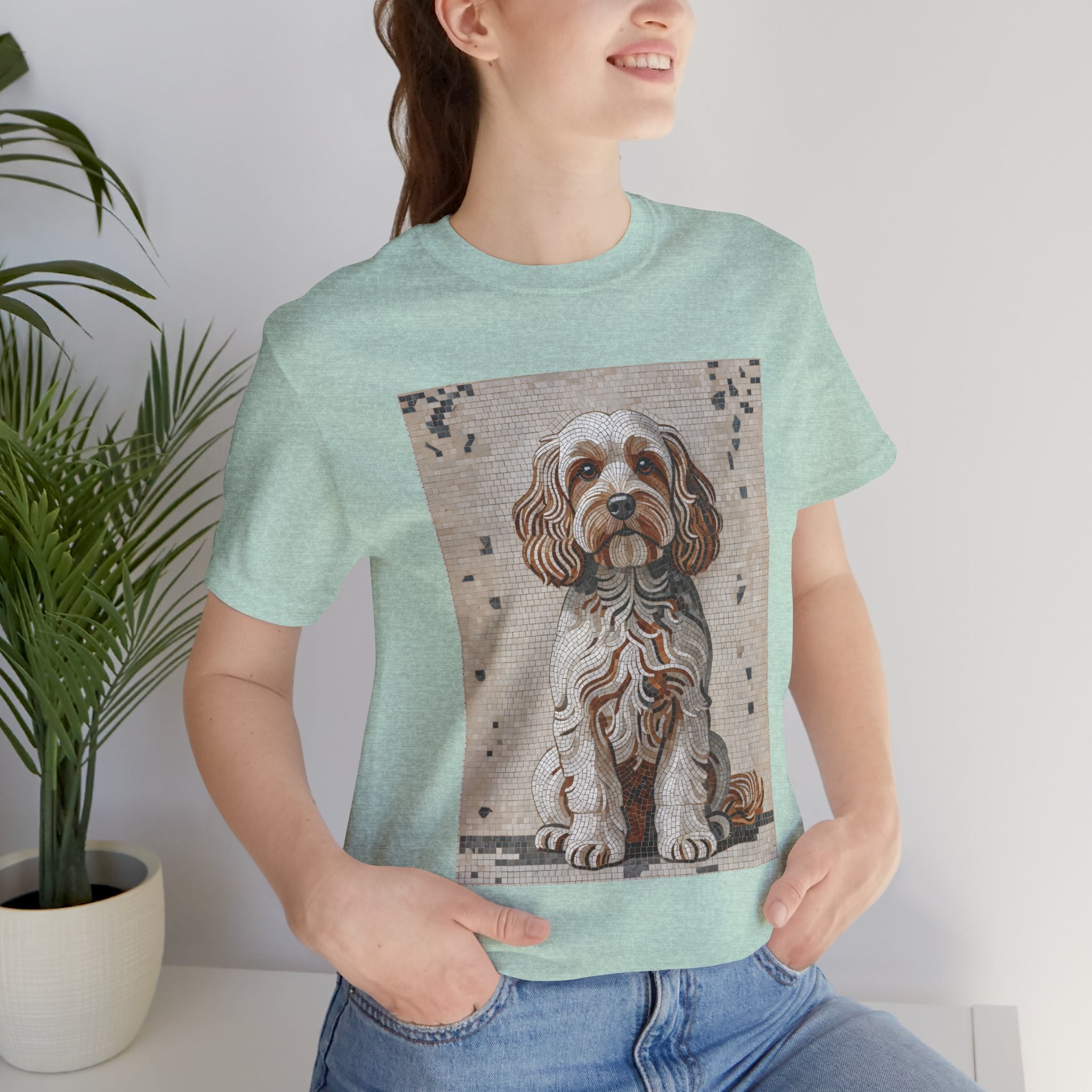 Cavapoo T Shirt | Living Work of Art Collection | Mosaic Style