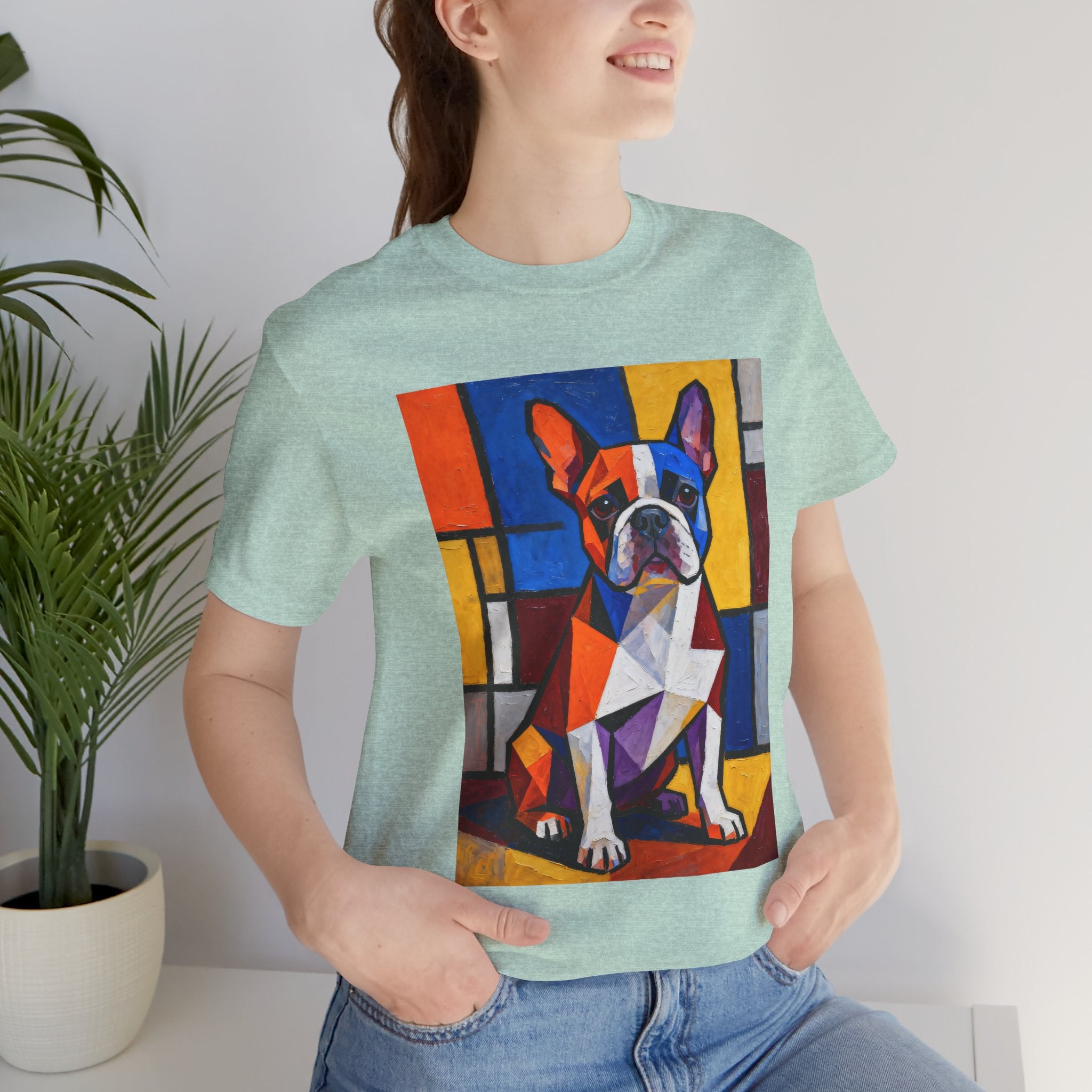French Bulldog T Shirt | Living Work of Art Collection | Cubist Style