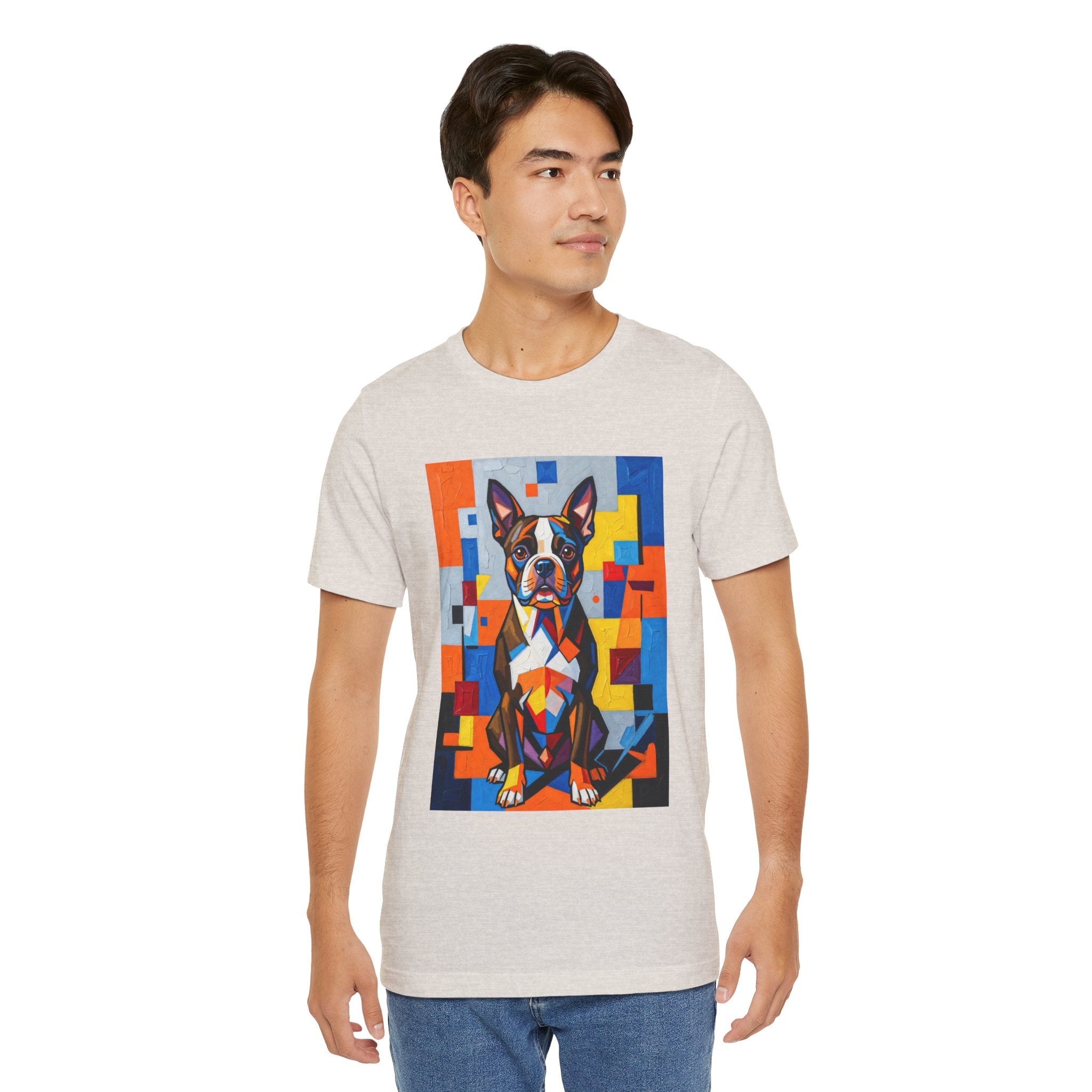 Boston Terrier T Shirt | Living Work of Art Collection | Cubist Style