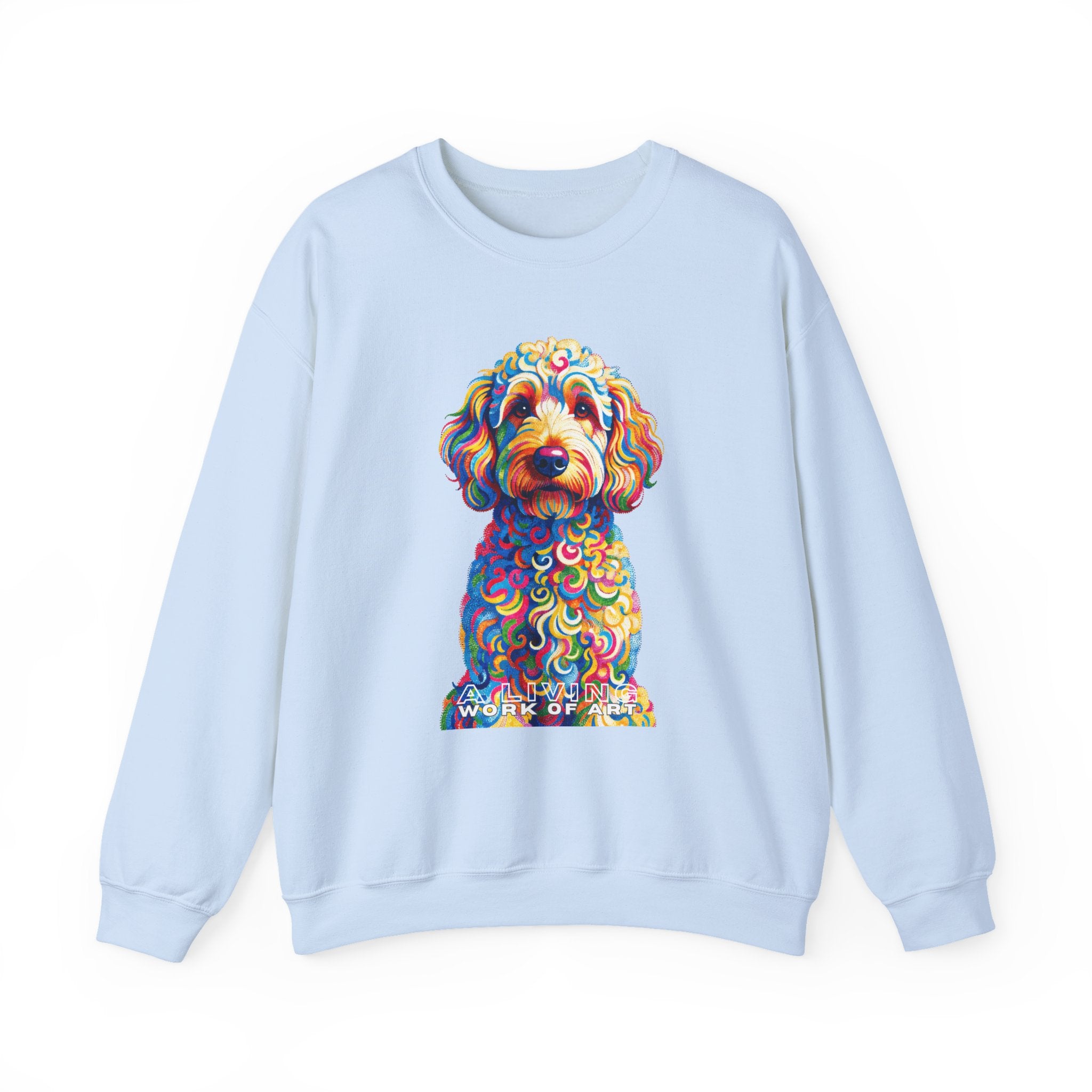 Goldendoodle Sweatshirt | Living Work of Art Collection | Pointillism Style